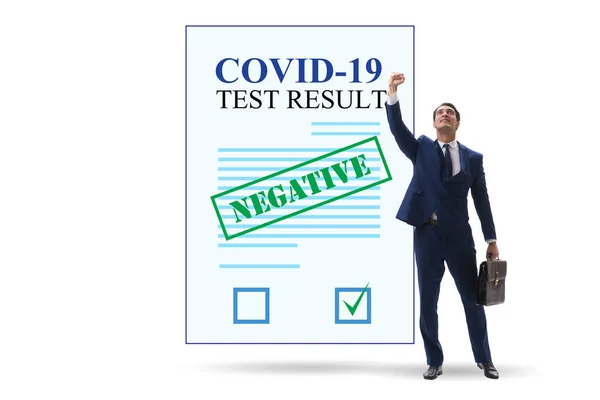 Człowiek w koncepcji coronavirus covid-19 test — Zdjęcie stockowe