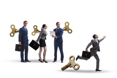 İş adamının ofis rutininden kaçması fikri