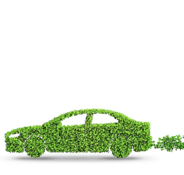 Samochód zasilany biopaliwem - renderowanie 3d — Zdjęcie stockowe