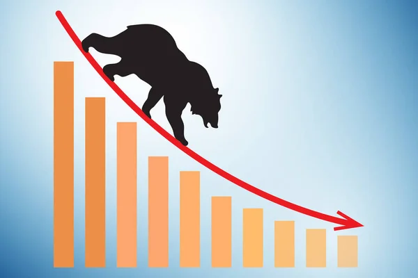 Bedrijfsillustratie van de bearish markt — Stockfoto