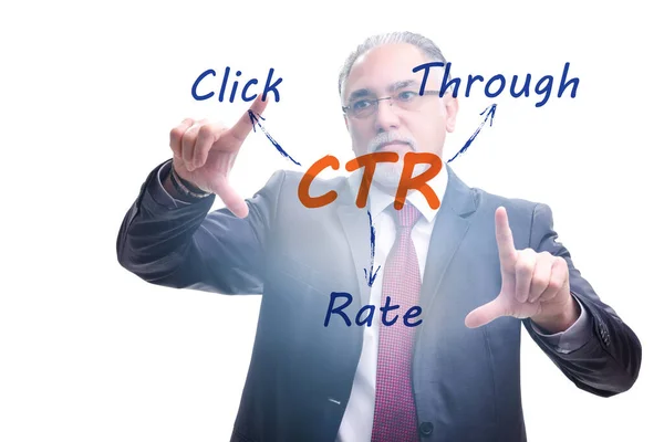 CTR клік за допомогою концепції ставки з діловими людьми — стокове фото