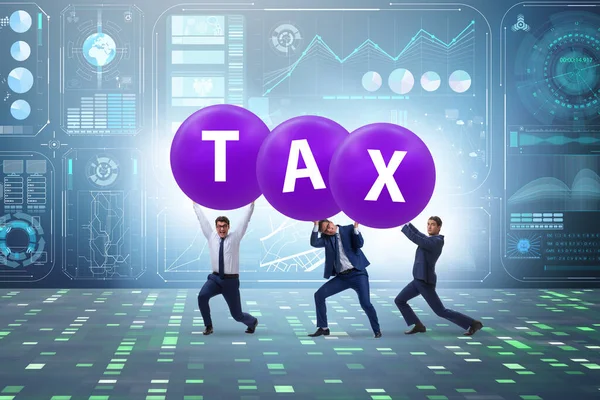 Concept de charge fiscale pour les hommes d'affaires — Photo