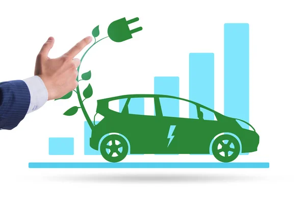 Growth of electric car usage concept — Stock Photo, Image