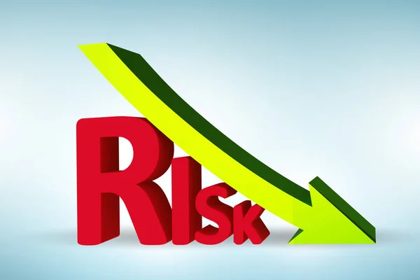 Concepto de reducción de riesgo con gráfico —  Fotos de Stock