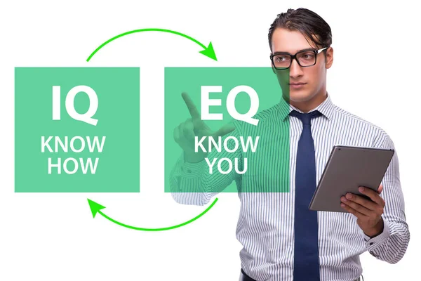 EQ and IQ skill concepts with businessman — Stock Photo, Image