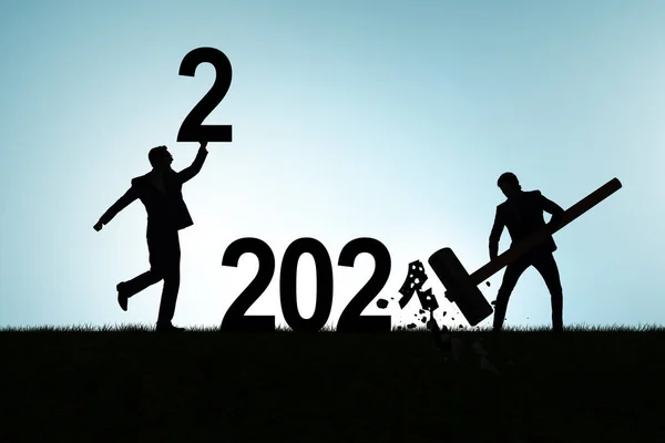 Conceito de transição de 2021 para 2022 — Fotografia de Stock
