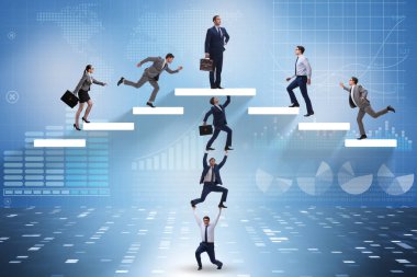 İş adamlarının birbirine yardım ettiği takım çalışması konsepti