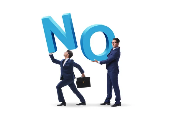 Businessmen in the NO disapproval concept — Stock Photo, Image