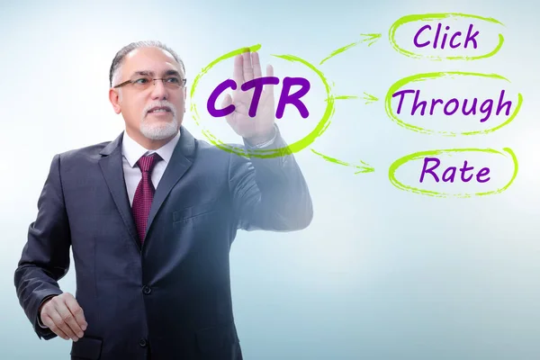 CTR click through rate concept with business people — Stock Photo, Image