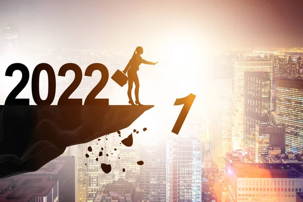 Begreppet övergång från 2021 till 2022 — Stockfoto