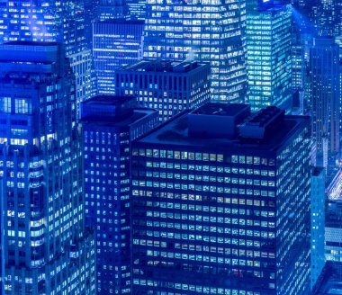 Günbatımında New York Manhattan manzarası