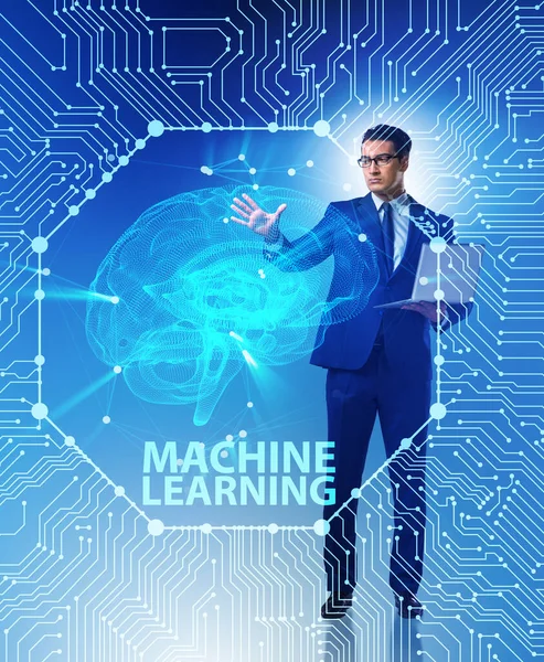 O conceito de aprendizado de máquina como tecnologia moderna — Fotografia de Stock