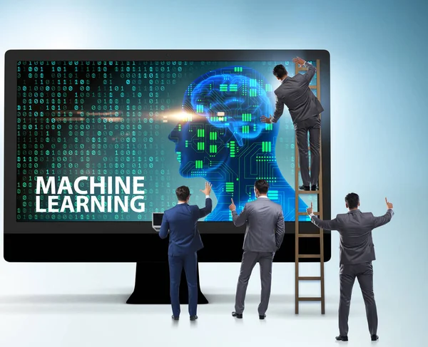 El concepto de aprendizaje automático como tecnología moderna — Foto de Stock