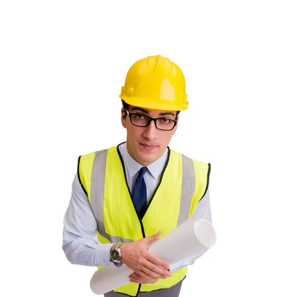 Construction supervisor isolated on the white background — Stock Photo, Image