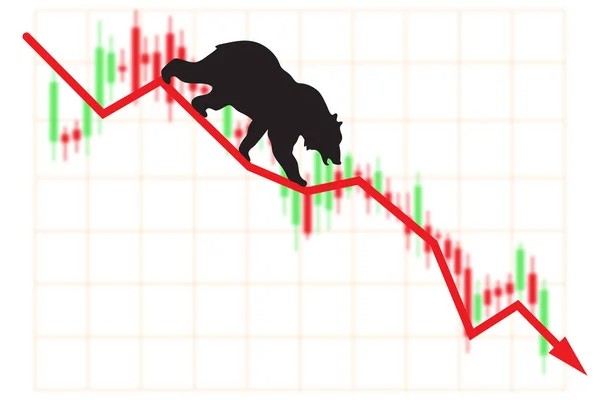 Ilustración empresarial del mercado bajista — Foto de Stock