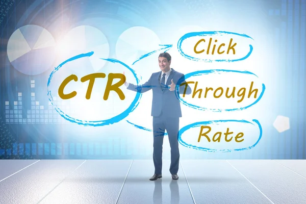 CTR click through rate concept with business people — Stock Photo, Image