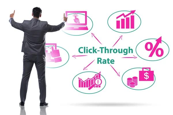 CTR click through rate concept with business people — Stock Photo, Image