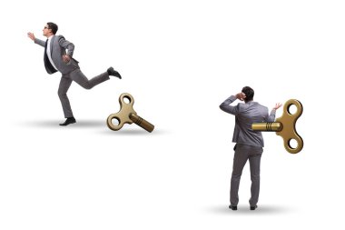 İş adamının ofis rutininden kaçması fikri