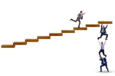 İş adamlarının birbirine yardım ettiği takım çalışması konsepti