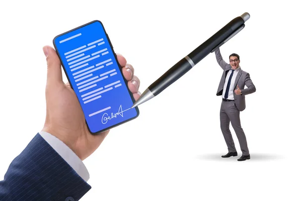 Electronic signature concept in the business — Stock Photo, Image