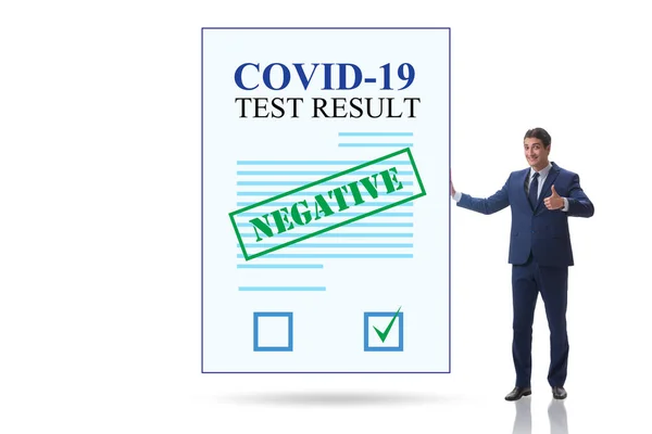 Man in the coronavirus covid-19 test concept — Stock Photo, Image