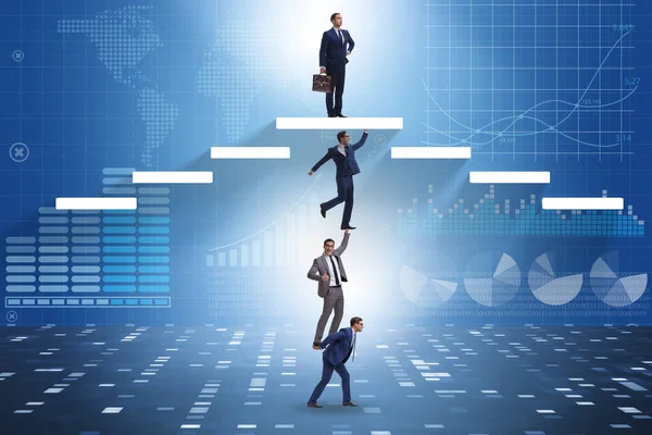 Teamwork concept with businessmen helping each other — Stock Photo, Image