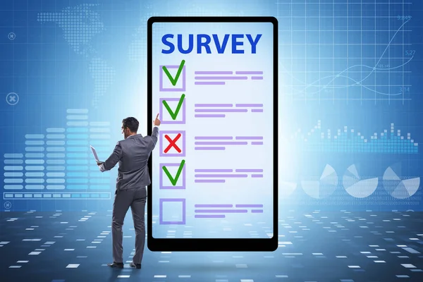 Survey questionnaire with tick boxes — Stock Photo, Image