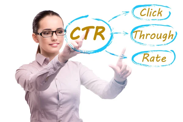 CTR click through rate concept with business people — Stock Photo, Image