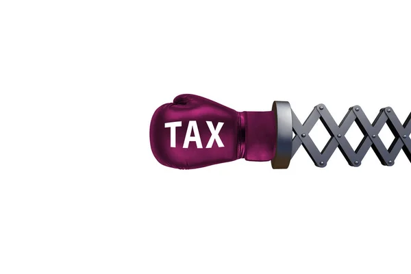 Tax concept with boxing glove - 3d rendering — Stock Photo, Image
