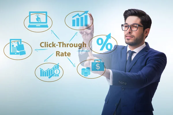 CTR click through rate concept with business people — Stock Photo, Image