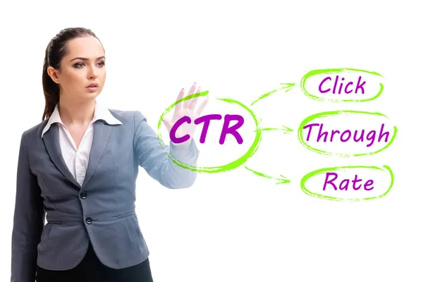 CTR click through rate concept with business people — Stock Photo, Image