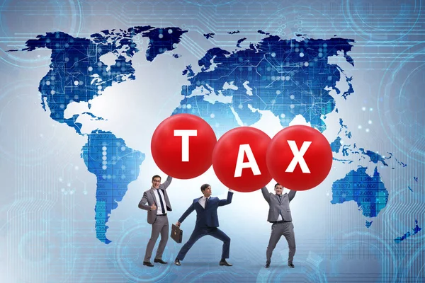 Tax burden concept with businessmen — Stock Photo, Image