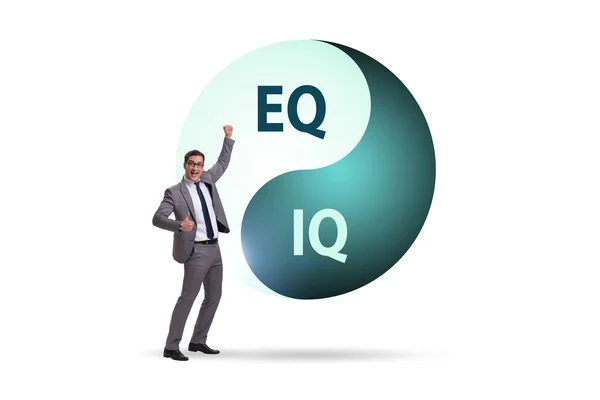 Conceptos de habilidad de EQ e IQ con hombre de negocios — Foto de Stock