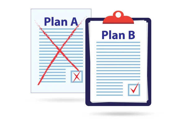 Begreppet val mellan plan A eller plan B — Stockfoto