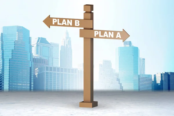 Concept of choosing between Plan A or Plan B — Stock Photo, Image