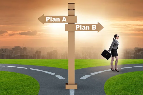 A planı ile B planı arasında seçim yapma kavramı — Stok fotoğraf