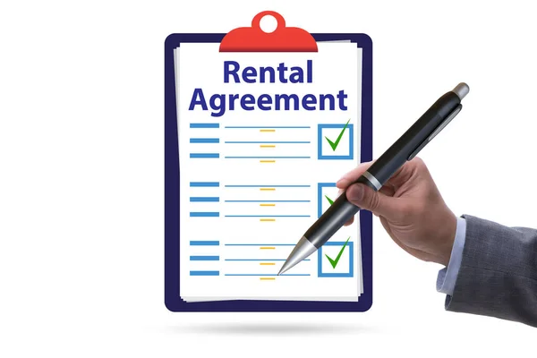 Rental agreement concept with paperwork — Stock Photo, Image