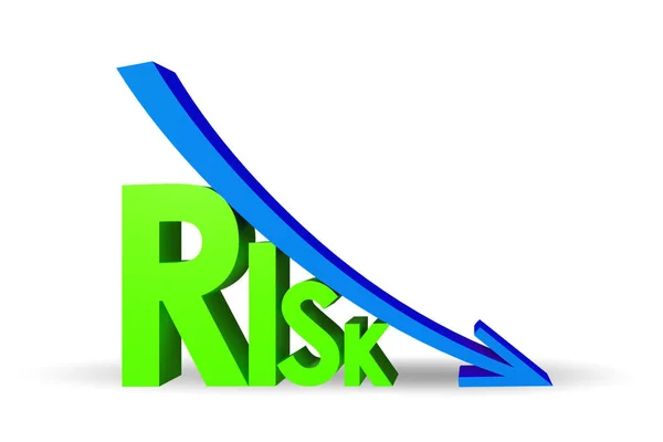 Riskminskningskoncept med diagram — Stockfoto