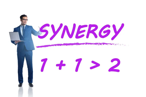 Zakenman in synergie-concept — Stockfoto