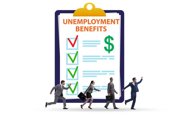 Concept with unemployment benefit form application — Stock Photo, Image