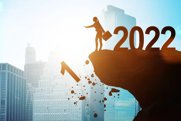 Begreppet övergång från 2021 till 2022 — Stockfoto