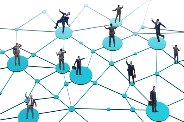 Концепція мереж у бізнесі — стокове фото