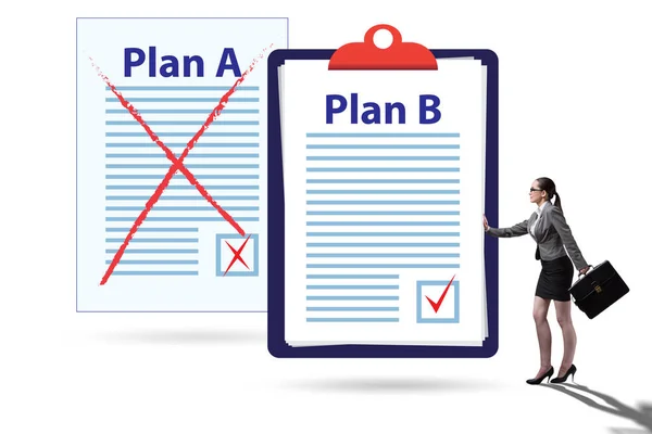 Concept of choosing between Plan A or Plan B — Stock Photo, Image