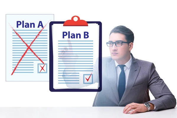 Begrip keuze tussen plan A of plan B — Stockfoto