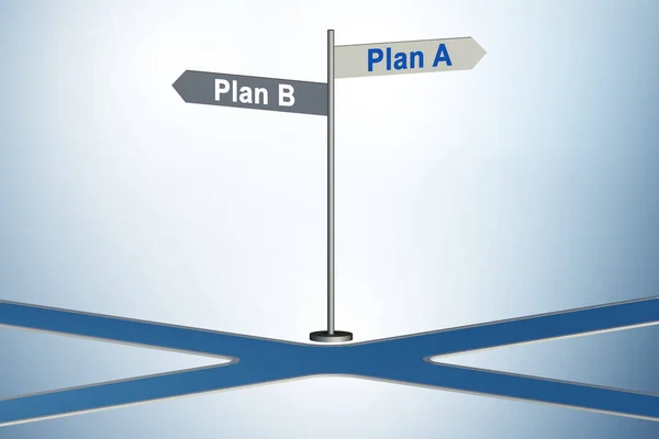 Concept of choosing between Plan A or Plan B — Stock Photo, Image