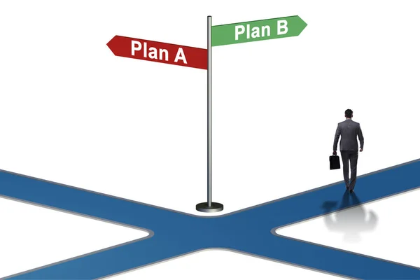 Concept du choix entre le plan A ou le plan B — Photo