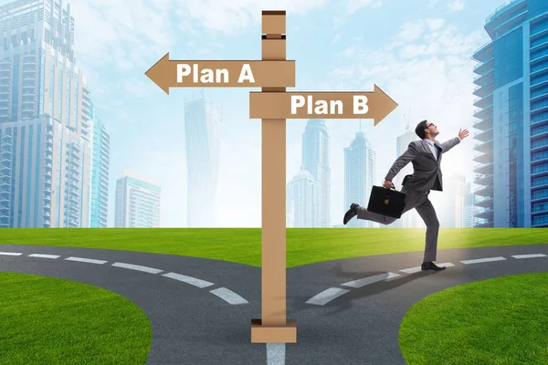 Konzept der Wahl zwischen Plan A oder Plan B — Stockfoto