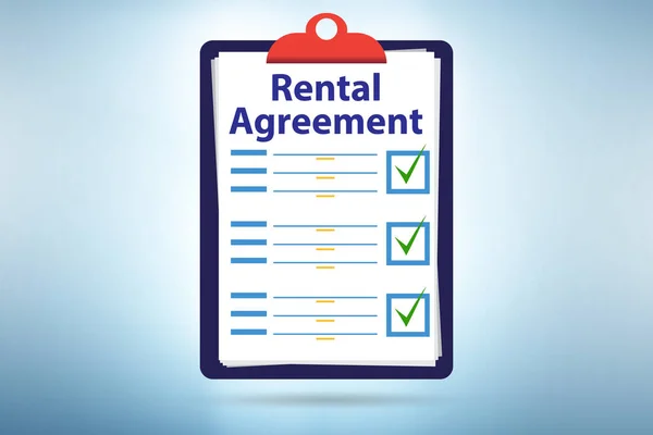 Rental agreement concept with paperwork — Stock Photo, Image