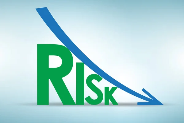 Concepto de reducción de riesgo con gráfico — Foto de Stock