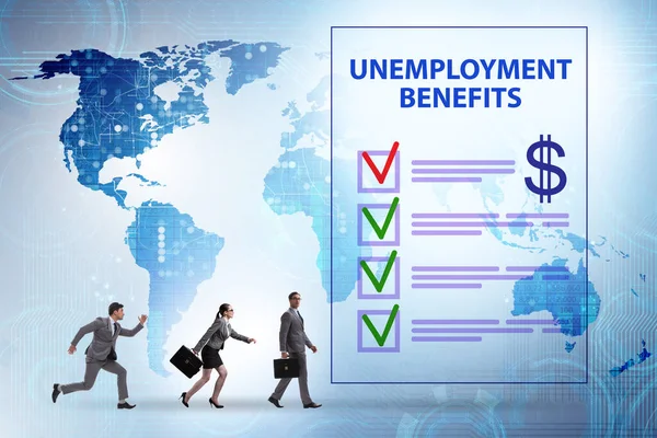 Begrip aanvraag werkloosheidsuitkering — Stockfoto